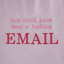 this could have been a f*cking EMAIL