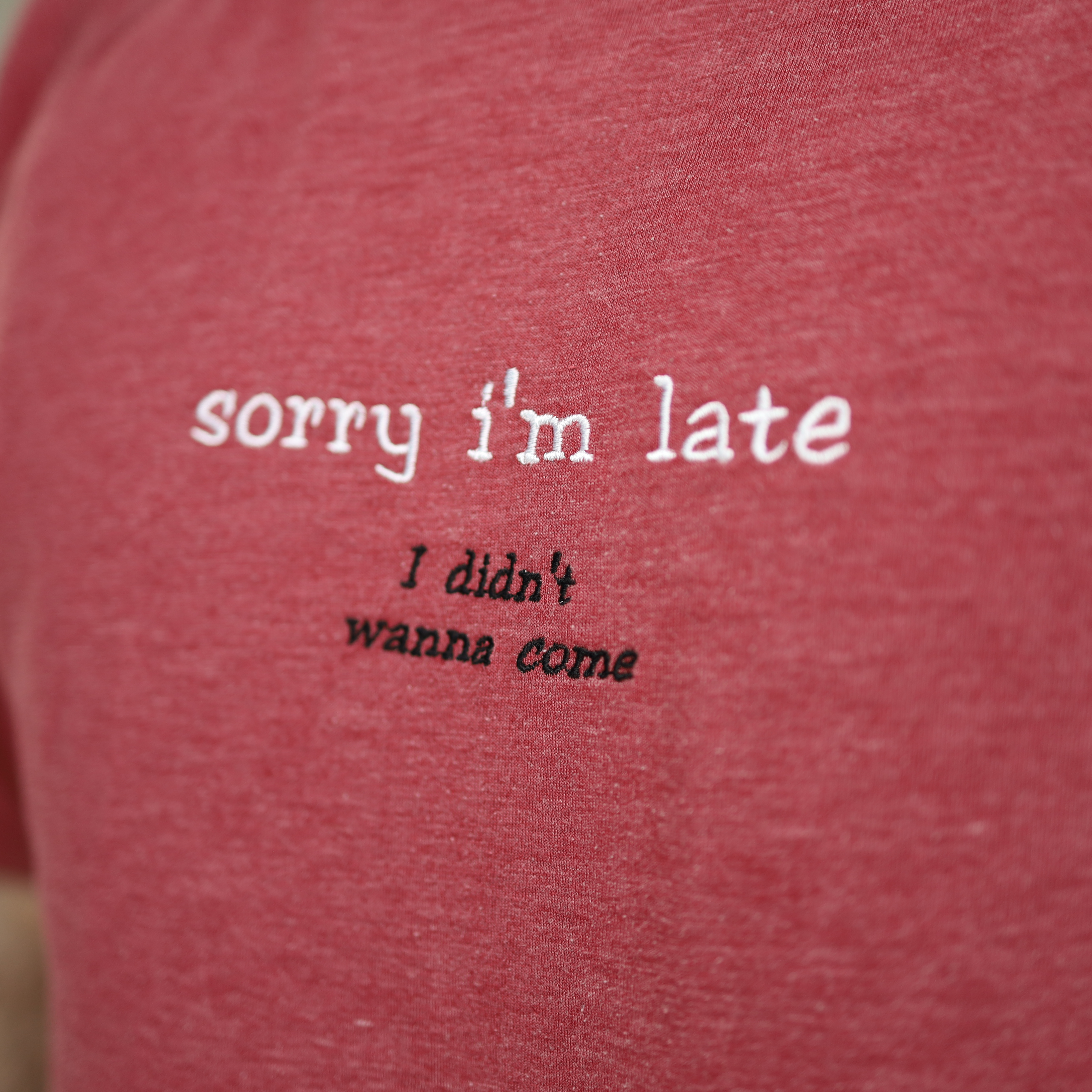 sorry i'm late, i didn't want to come