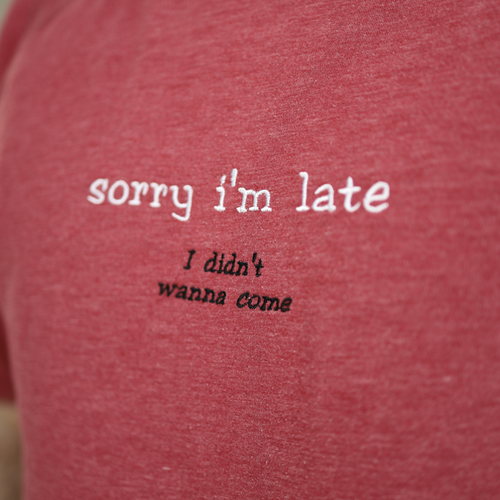 sorry i'm late, i didn't want to come