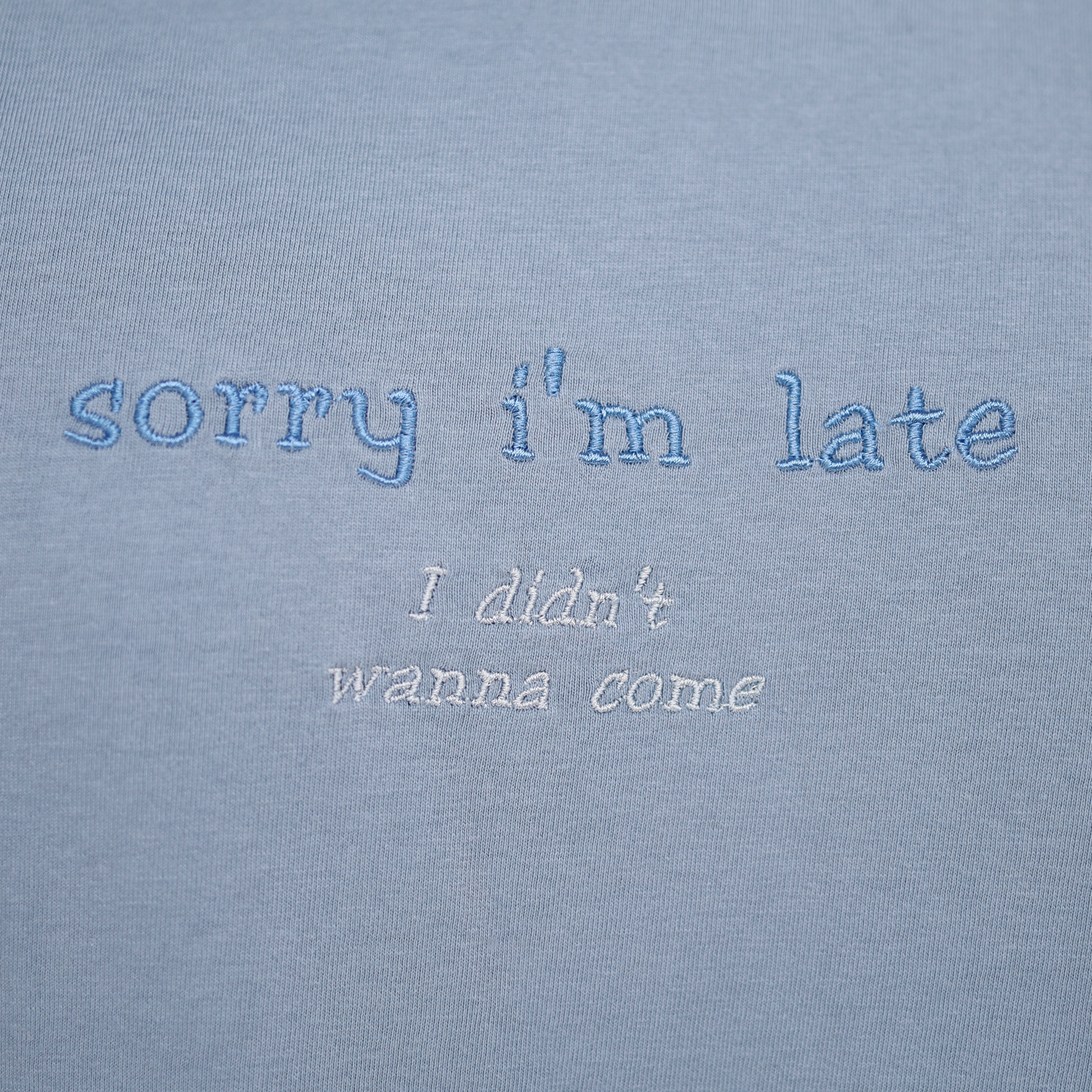 sorry i'm late, i didn't want to come